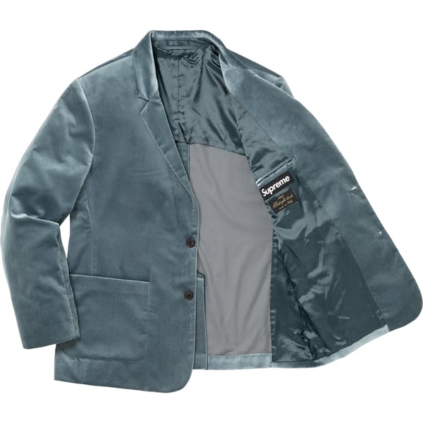 Supreme Velvet Suit - Slate (front)