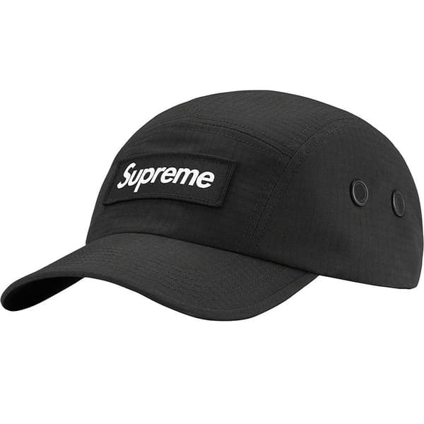 Supreme Ventile Camp Cap - Black (front)
