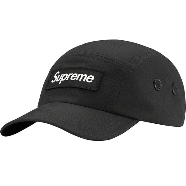 Supreme Ventile Camp Cap - Black (front)