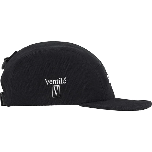 Supreme Ventile Camp Cap - Black (front)