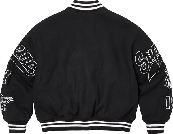 Supreme Veritas Varsity Jacket - Black (front)