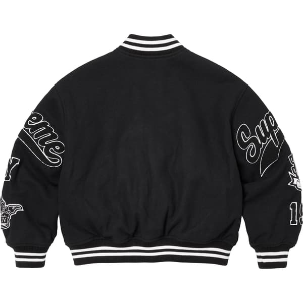 Supreme Veritas Varsity Jacket - Black (front)
