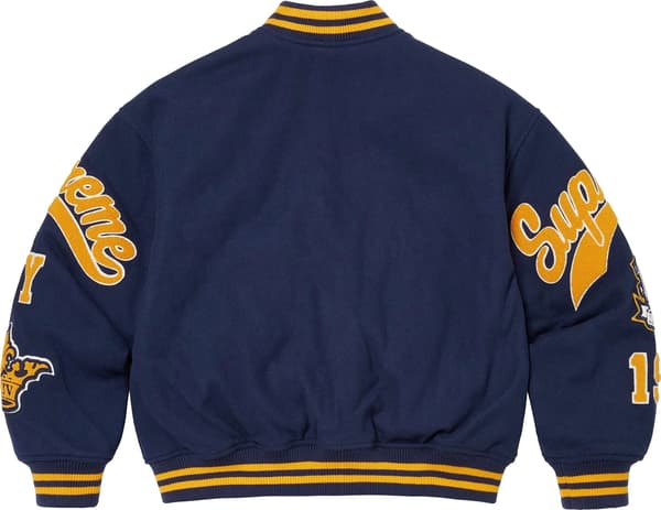 Supreme Veritas Varsity Jacket - Navy (front)