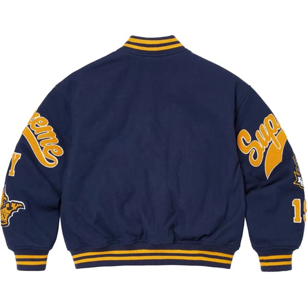 Supreme Veritas Varsity Jacket - Navy (front)