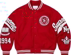 Supreme Veritas Varsity Jacket Red