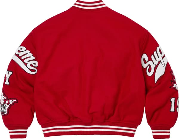 Supreme Veritas Varsity Jacket - Red (front)