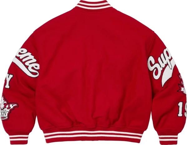 Supreme Veritas Varsity Jacket - Red (front)