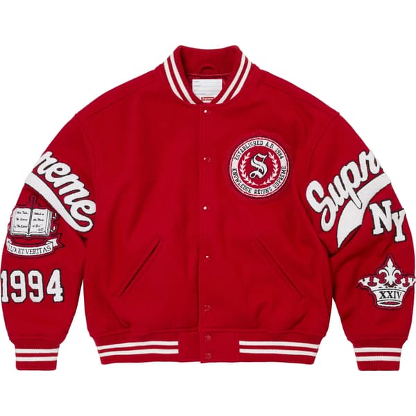 Supreme Veritas Varsity Jacket - Red (front)