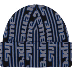 Supreme Vertical Logo Beanie Black