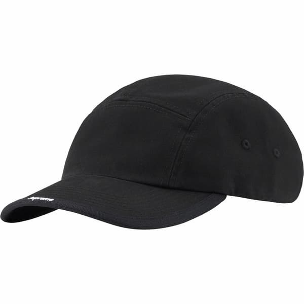 Supreme Visor Logo Camp Cap - Black (front)