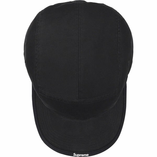 Supreme Visor Logo Camp Cap - Black (front)