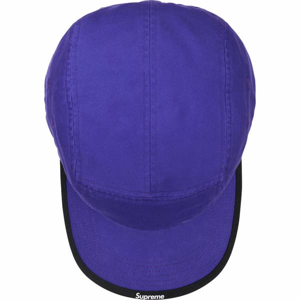 Supreme Visor Logo Camp Cap - Blue (front)