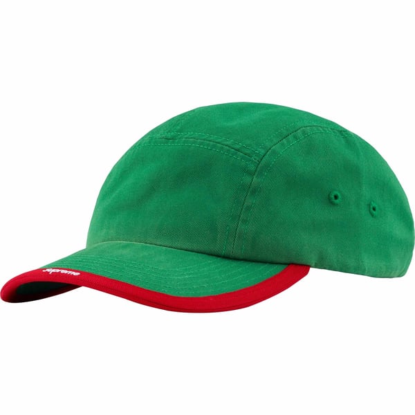 Supreme Visor Logo Camp Cap - Green (front)