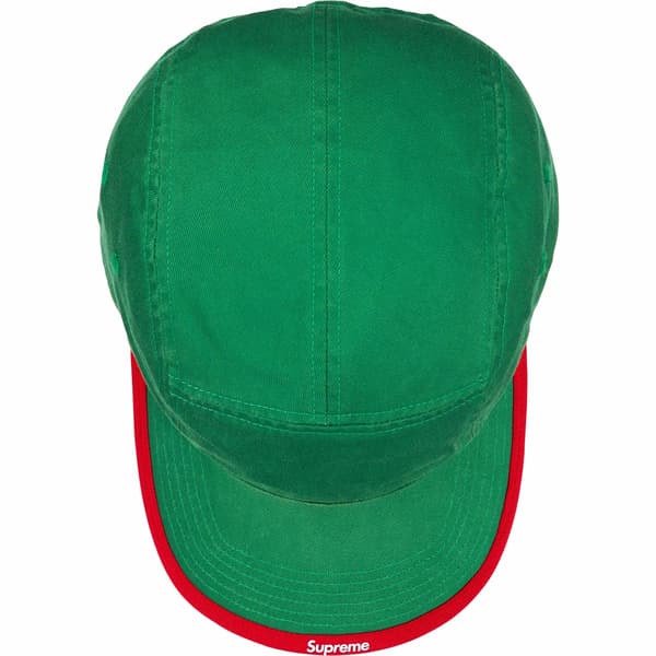 Supreme Visor Logo Camp Cap - Green (front)