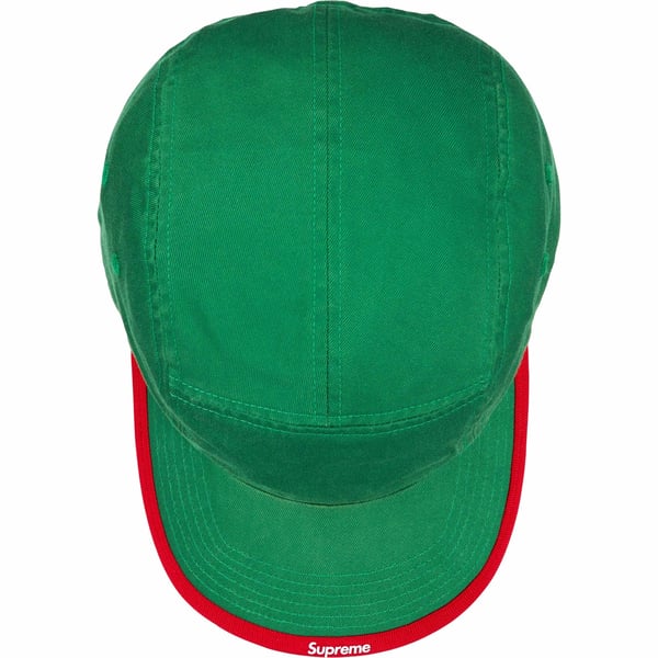 Supreme Visor Logo Camp Cap - Green (front)