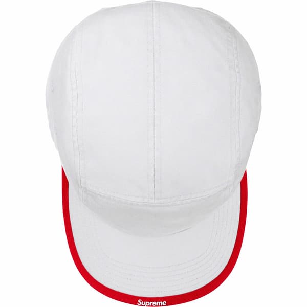 Supreme Visor Logo Camp Cap - Light Grey (front)