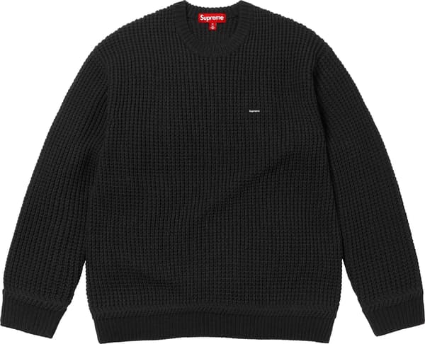 Supreme Waffle Small Box Sweater - Black (front)