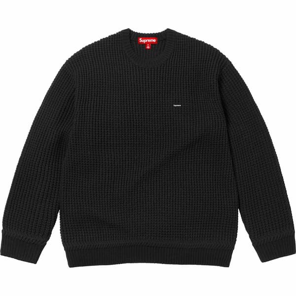Supreme Waffle Small Box Sweater - Black (front)