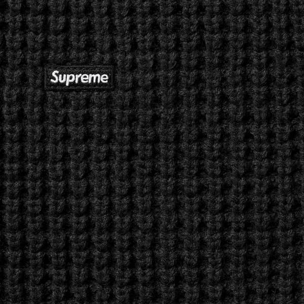 Supreme Waffle Small Box Sweater - Black (front)