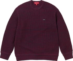 Supreme Waffle Small Box Sweater Burgundy Mélange