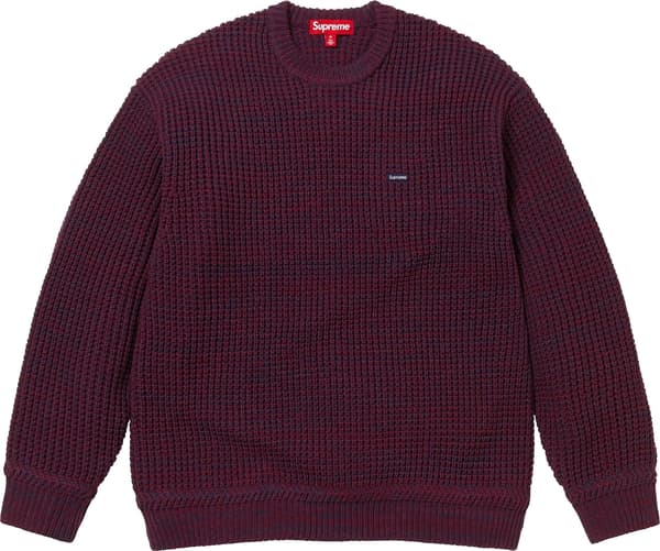 Supreme Waffle Small Box Sweater - Burgundy Mélange (front)