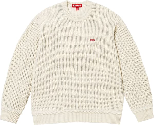 Supreme Waffle Small Box Sweater - Stone (front)
