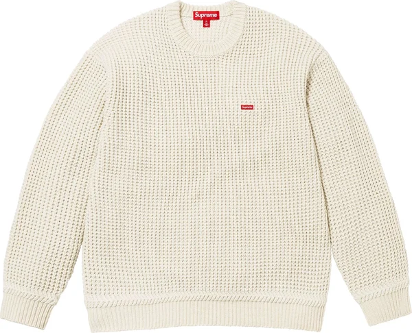 Supreme Waffle Small Box Sweater - Stone (front)