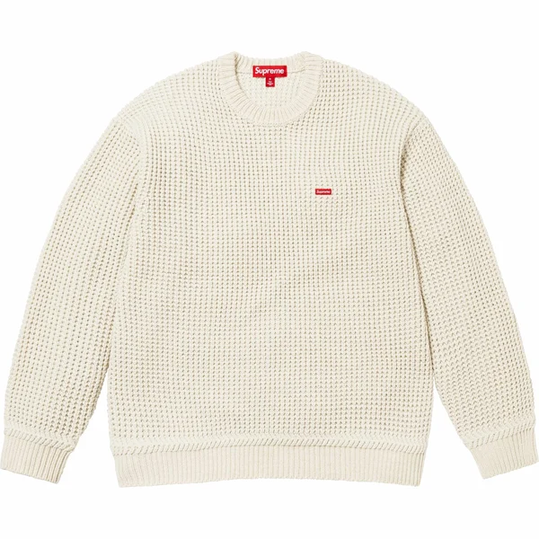 Supreme Waffle Small Box Sweater - Stone (front)