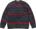 Supreme Waffle Small Box Sweater - Stripe Mélange (front)