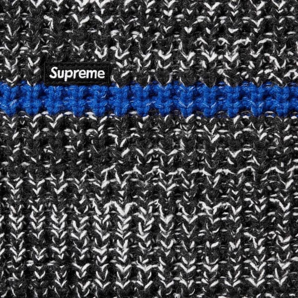 Supreme Waffle Small Box Sweater - Stripe Mélange (front)