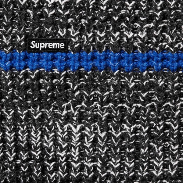 Supreme Waffle Small Box Sweater - Stripe Mélange (front)