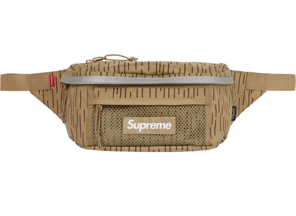 Supreme Waist Bag - Tan Raindrop (front)