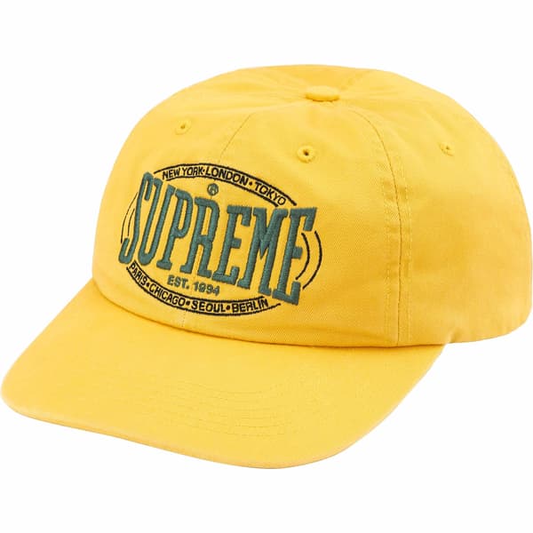 Supreme Warm Up 6-Panel - Yellow (front)