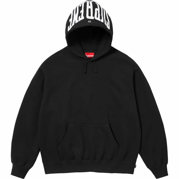 Supreme Warm Up Hooded Sweatshirt - Black (front)