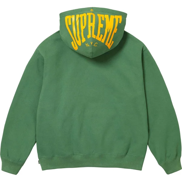 Supreme Warm Up Hooded Sweatshirt - Dusty Green (front)