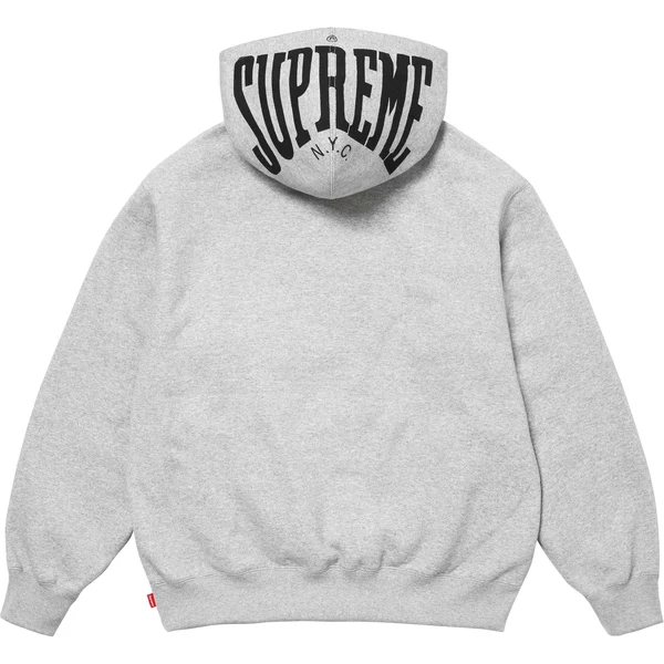 Supreme Warm Up Hooded Sweatshirt - Heather Grey (front)