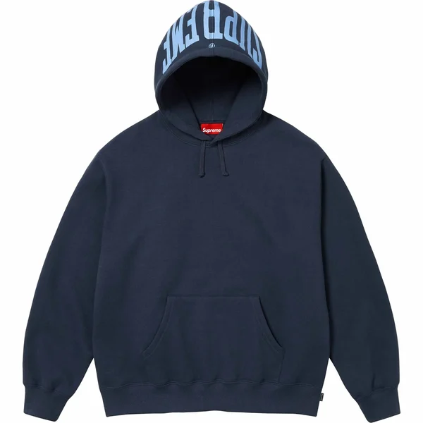 Supreme Warm Up Hooded Sweatshirt - Navy (front)