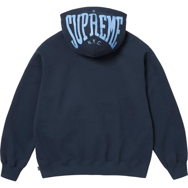 Supreme Warm Up Hooded Sweatshirt - Navy (front)