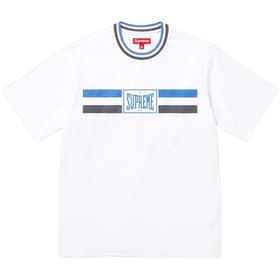 Supreme Warm Up Stripe S/S Top White