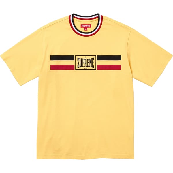 Supreme Warm Up Stripe S/S Top - Yellow (front)