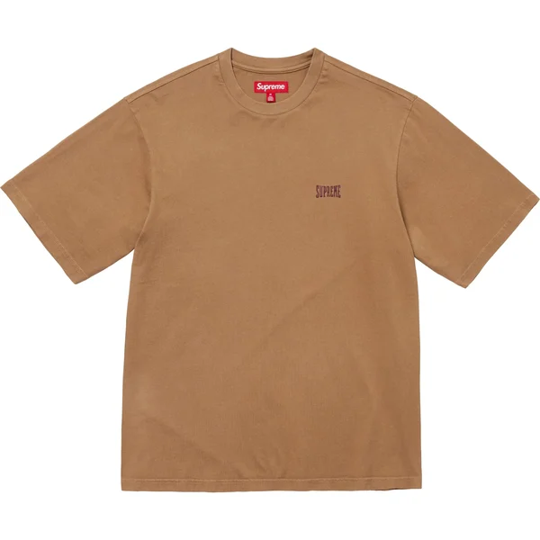 Supreme Warm Up Washed S/S Top - Brown (front)