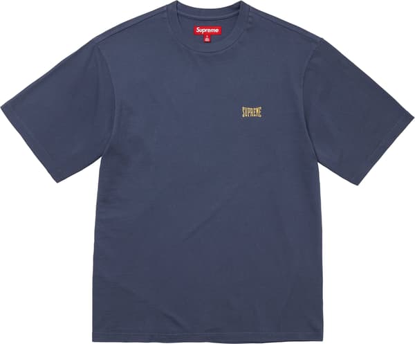 Supreme Warm Up Washed S/S Top - Navy (front)