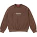 Supreme Washed Box Logo Crewneck - Brown (front)