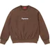 Supreme Washed Box Logo Crewneck - Brown (front)