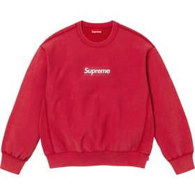 Supreme Washed Box Logo Crewneck Red