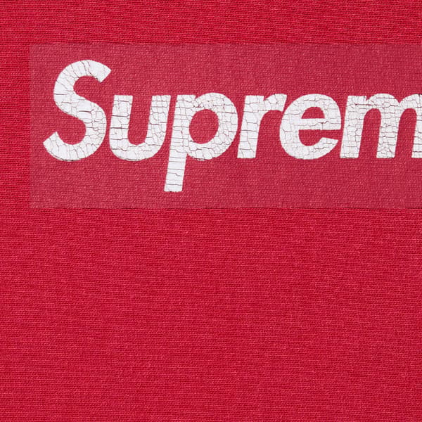 Supreme Washed Box Logo Crewneck - Red (front)