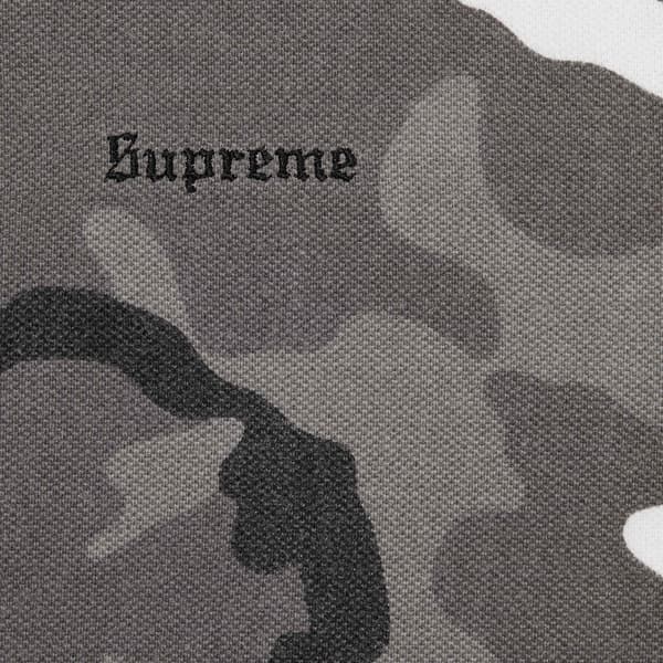 Supreme Washed Camo Polo - Snow Camo (front)