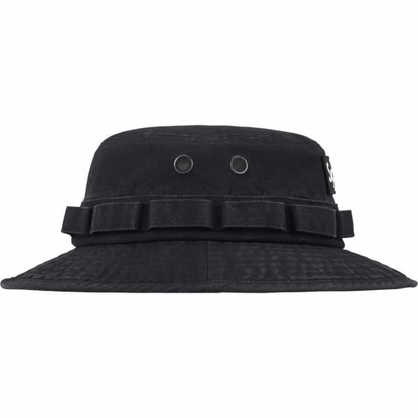 Supreme Washed Canvas Boonie - Black (front)