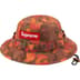 Supreme Washed Canvas Boonie - Orange Camo (front)