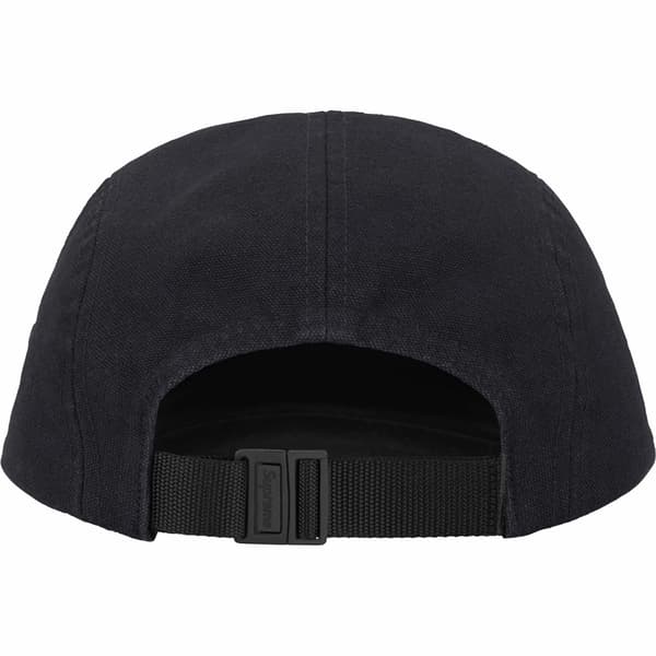 Supreme Washed Canvas Camp Cap - Black (front)